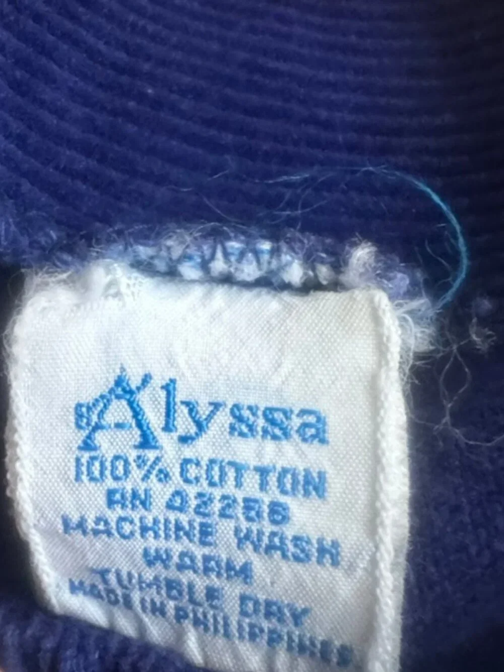 Alyssa Blue Corduroy DRESS Size Girl's 6 Vintage
